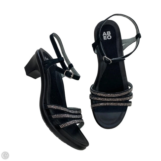 Sandals Heels Block By Abeo In Black, Size: 8