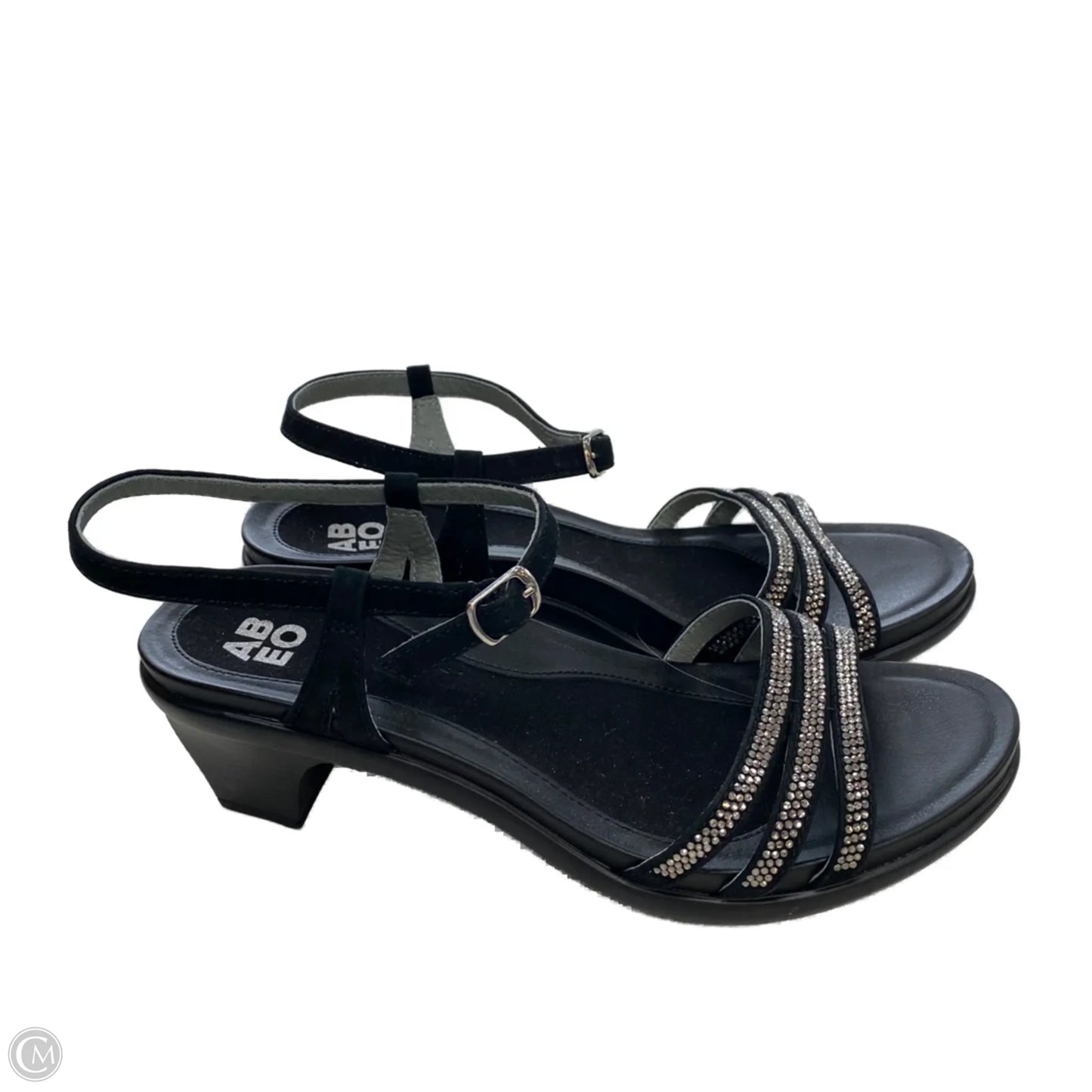 Sandals Heels Block By Abeo In Black, Size: 8