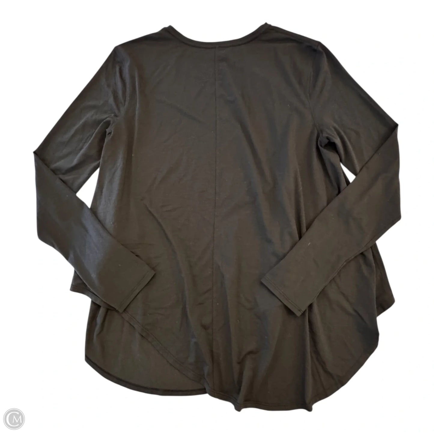 Athletic Top Long Sleeve Crewneck By Lululemon In Black, Size: M