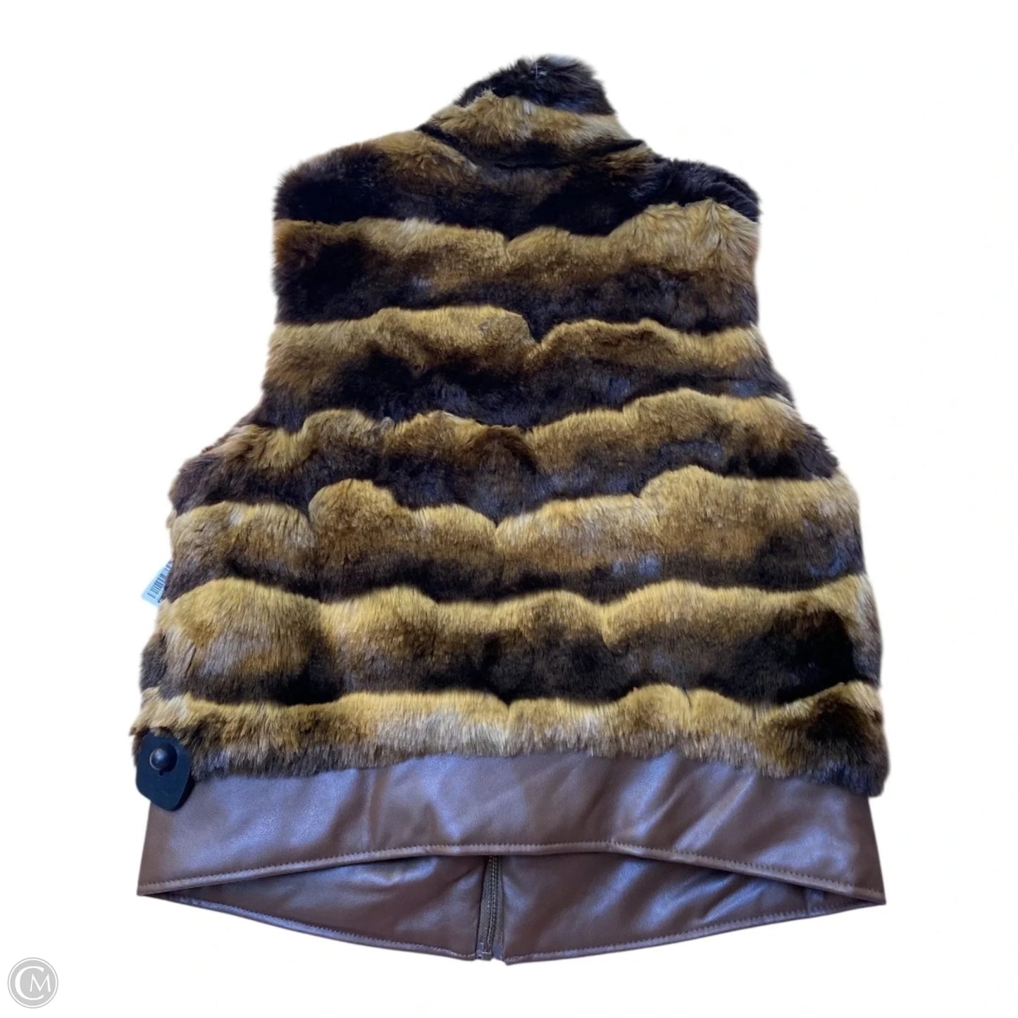 Vest Faux Fur & Sherpa By Chicos In Multi-colored, Size: Xs