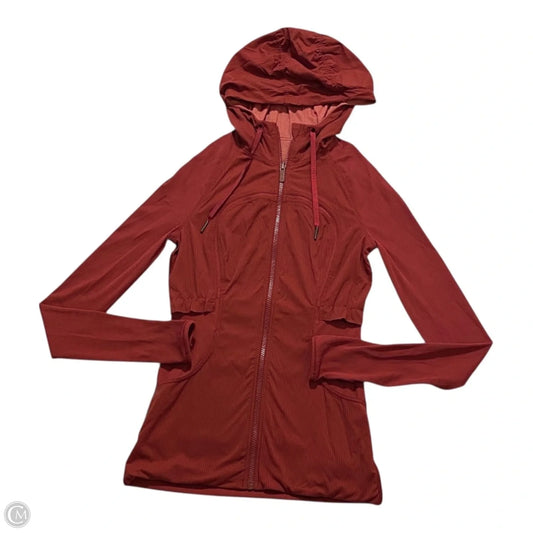 Athletic Jacket By Lululemon In Red, Size: 4