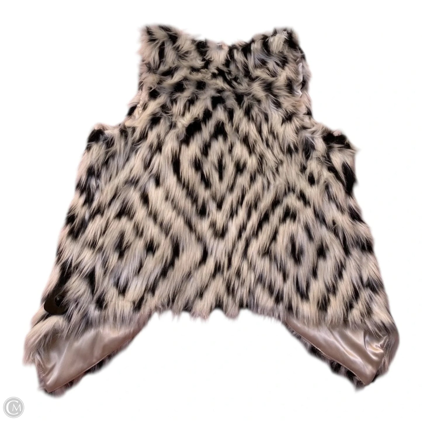 Vest Faux Fur & Sherpa By Skies Are Blue In Black & White, Size: Xs
