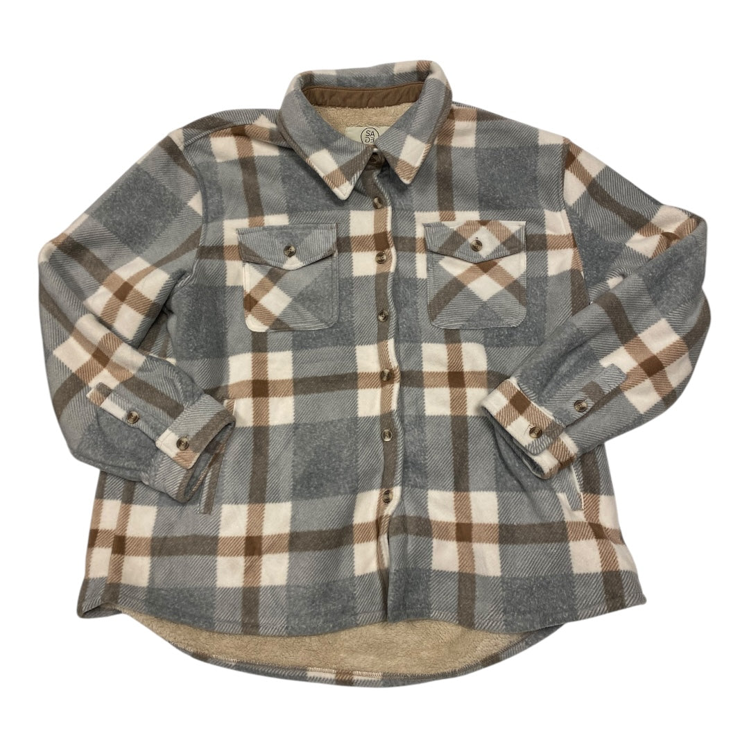 Jacket Shirt By Sage In Plaid Pattern, Size: Xxl