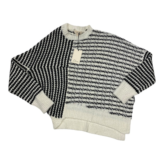 Sweater By Elan In Black & White, Size: M