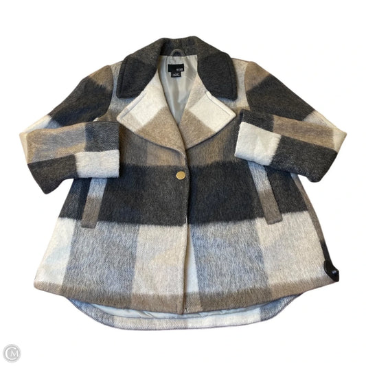 Coat Peacoat By Ana In Plaid Pattern, Size: L