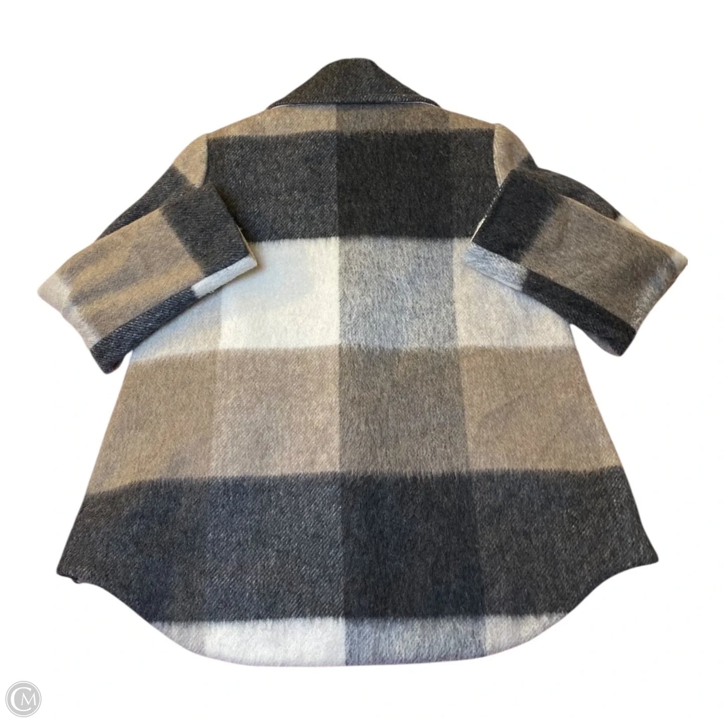 Coat Peacoat By Ana In Plaid Pattern, Size: L