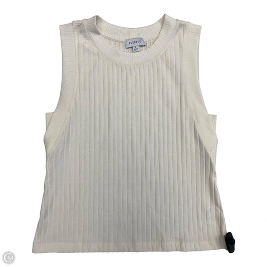 Top Sleeveless By Evereve In Cream, Size: M