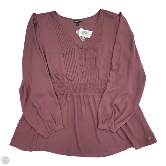 Top Long Sleeve By Torrid In Purple, Size: 1x