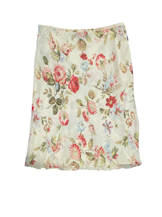 Floral Print Skirt Midi Ann Taylor, Size 10