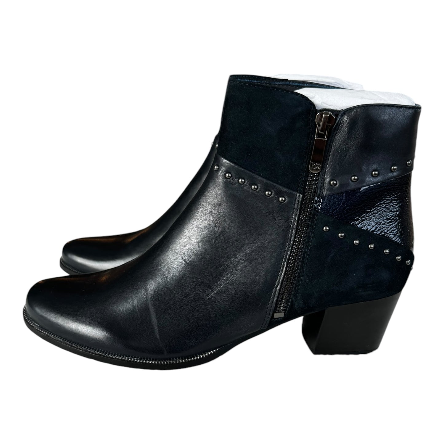 Boots Ankle Heels By REGARDE LE CIEL In Navy, Size: 9