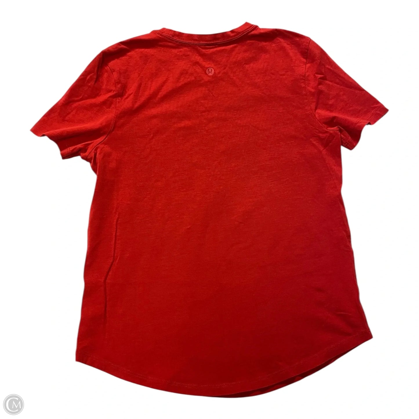 Athletic Top Short Sleeve By Lululemon In Red, Size: 4