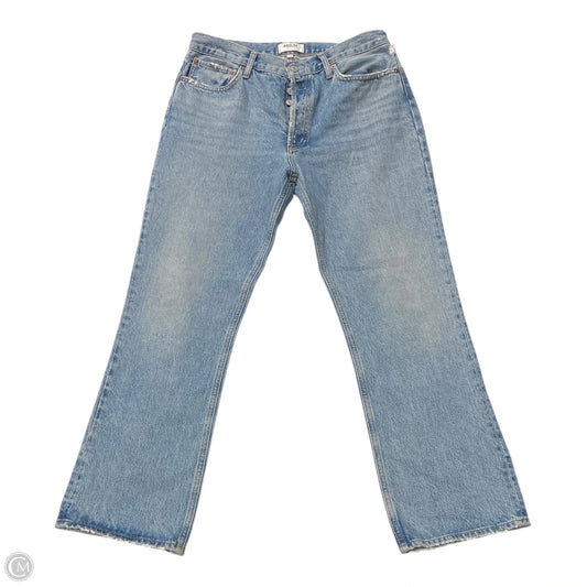 Jeans Straight By Agolde In Blue Denim, Size: 8