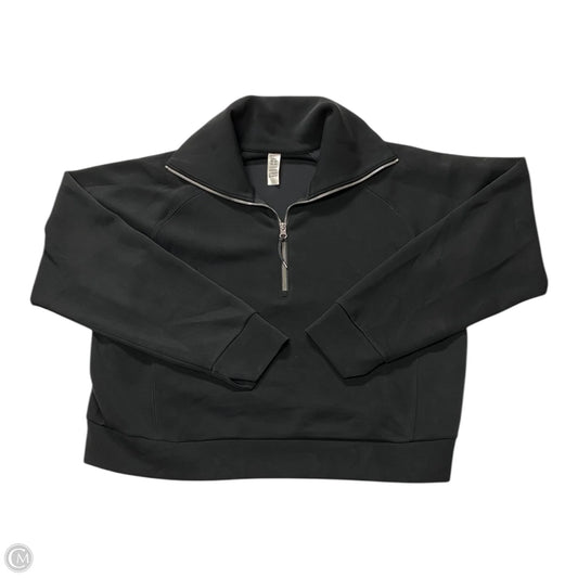 Athletic Top Long Sleeve Collar By Spanx In Black, Size: 1x