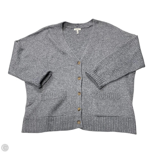 Sweater Cardigan By Ella Moss In Grey, Size: Xl