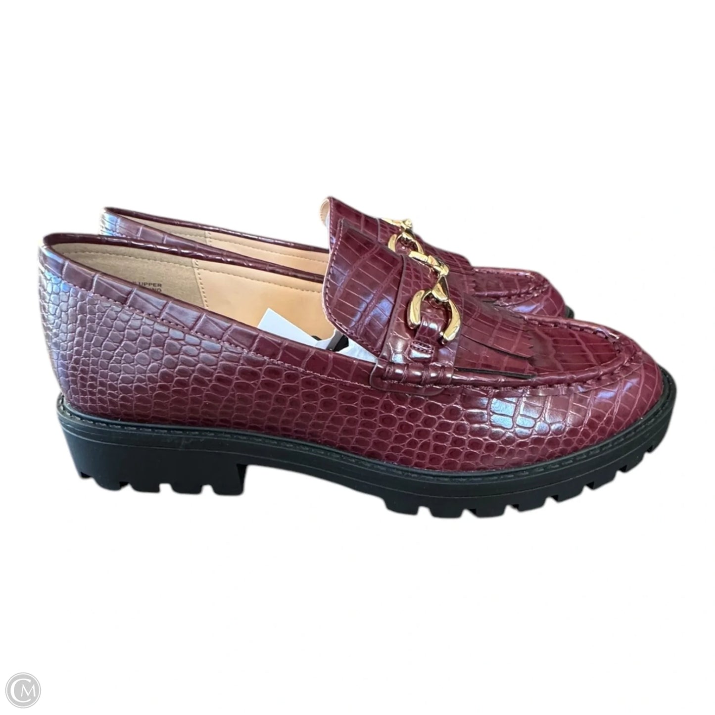 Shoes Flats By Loft In Maroon, Size: 9