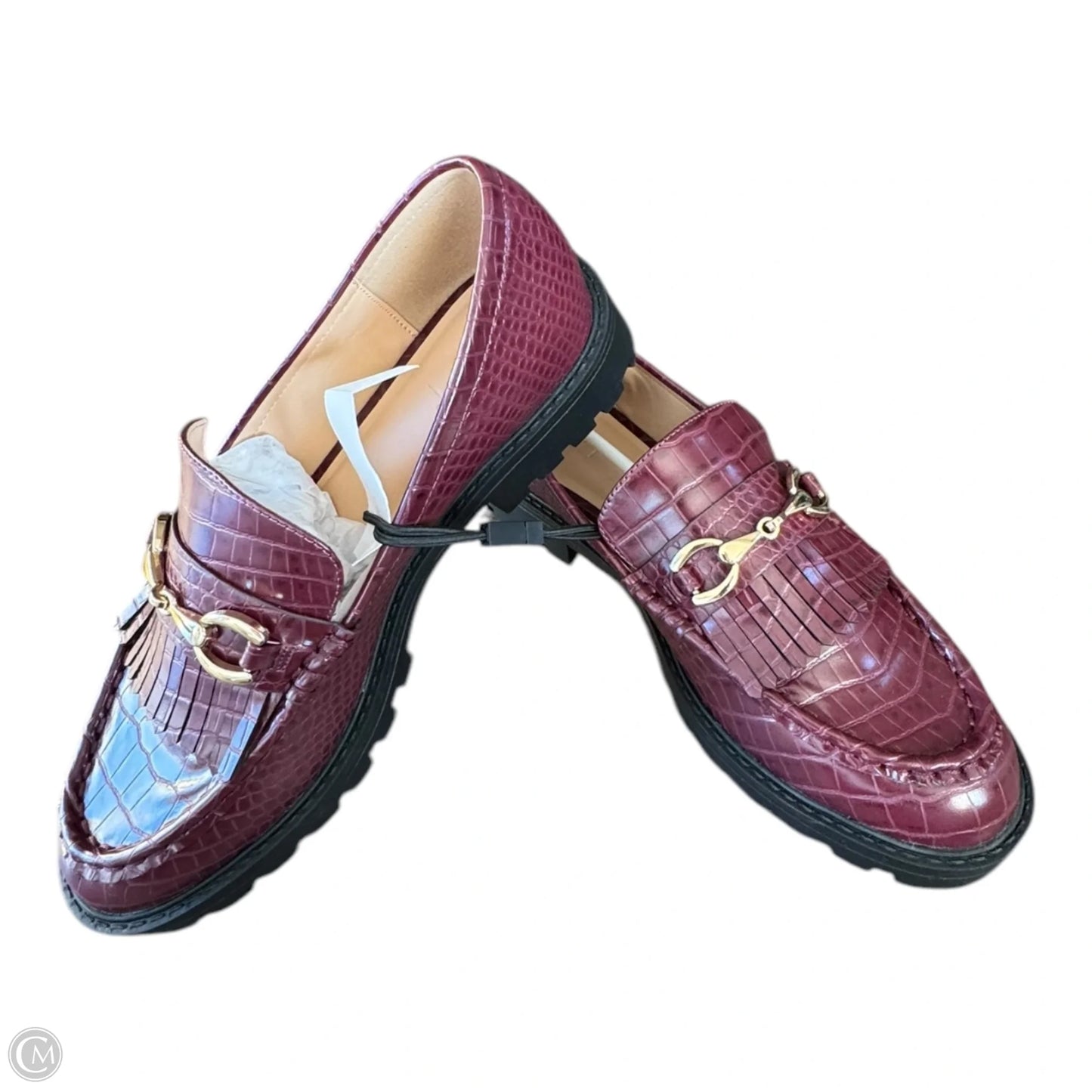 Shoes Flats By Loft In Maroon, Size: 9