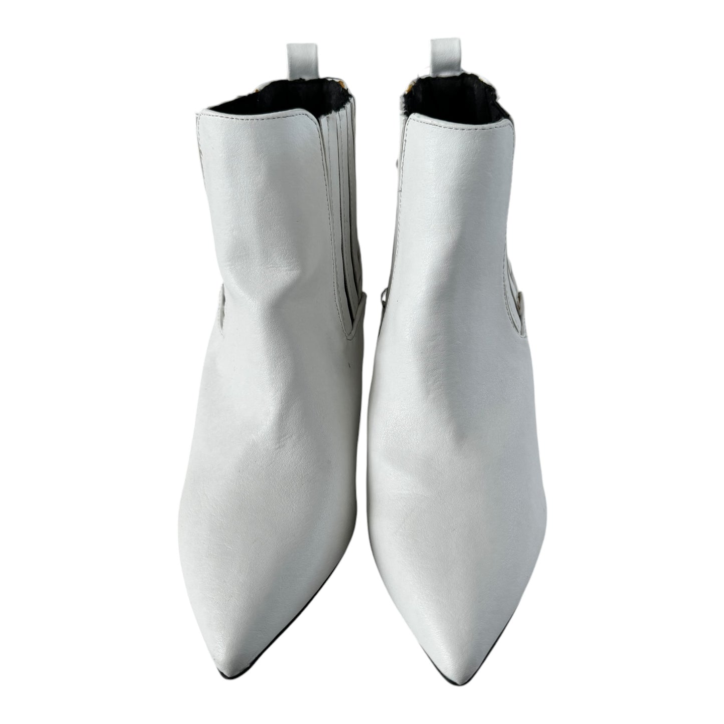 Boots Ankle Heels By Qupid In White, Size: 6