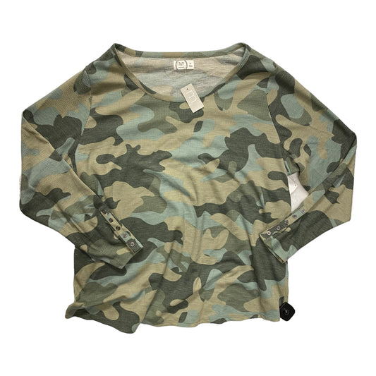 Top Long Sleeve By Maurices In Camouflage Print, Size: 2x