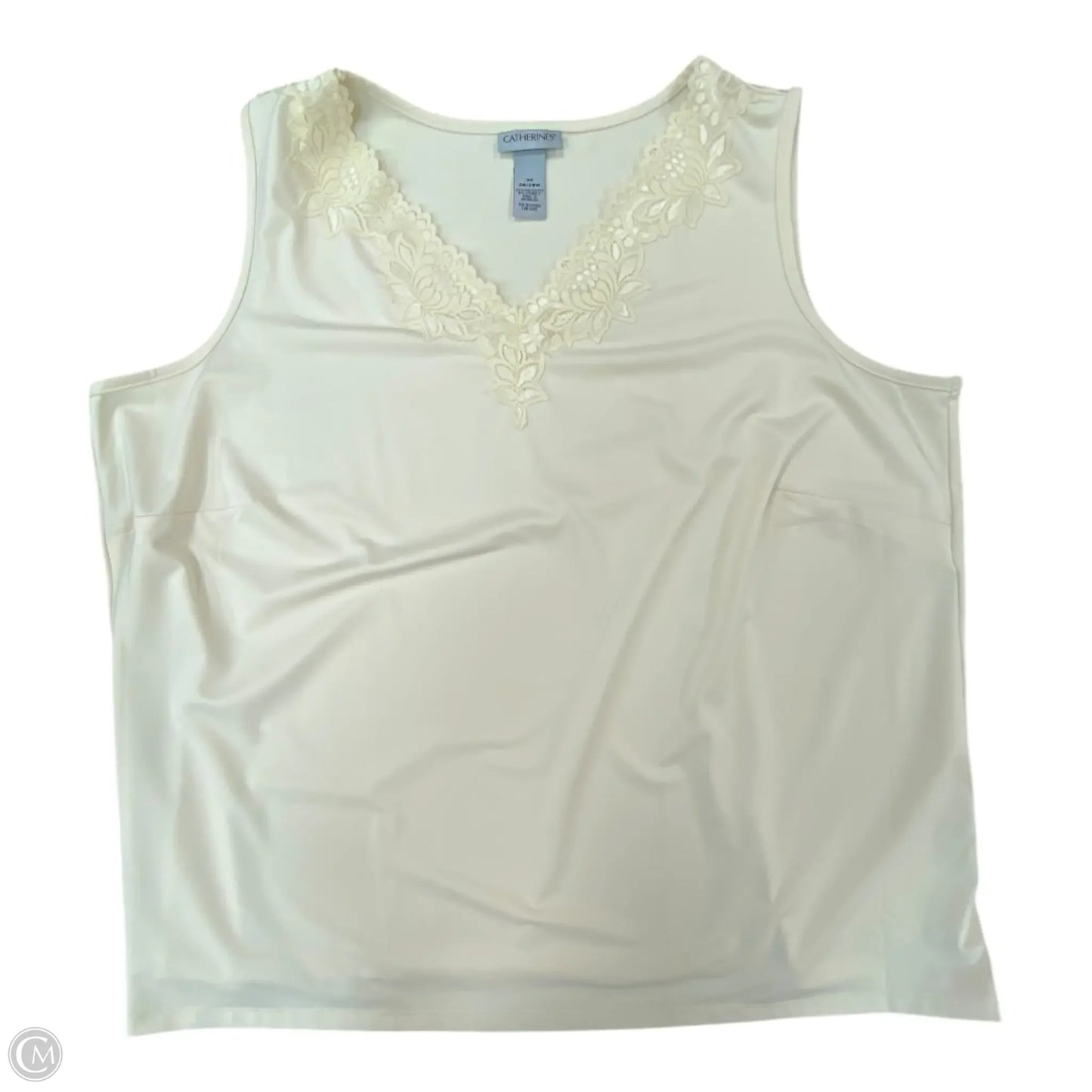 Top Sleeveless By Catherines In Cream, Size: 3x