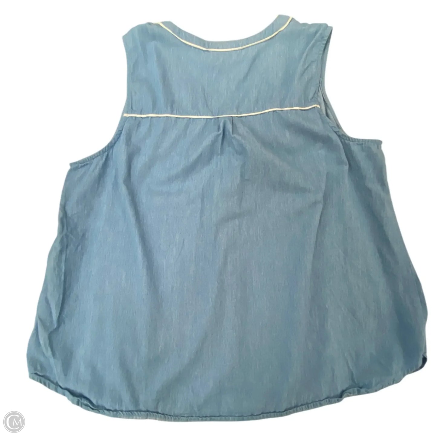 Top Sleeveless By Modcloth In Blue, Size: 1x