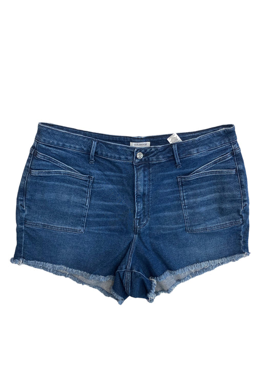 Blue Denim Shorts Good American, Size 18