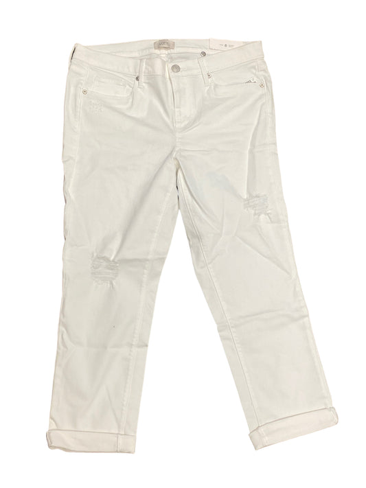 White Jeans Cropped Loft, Size 8