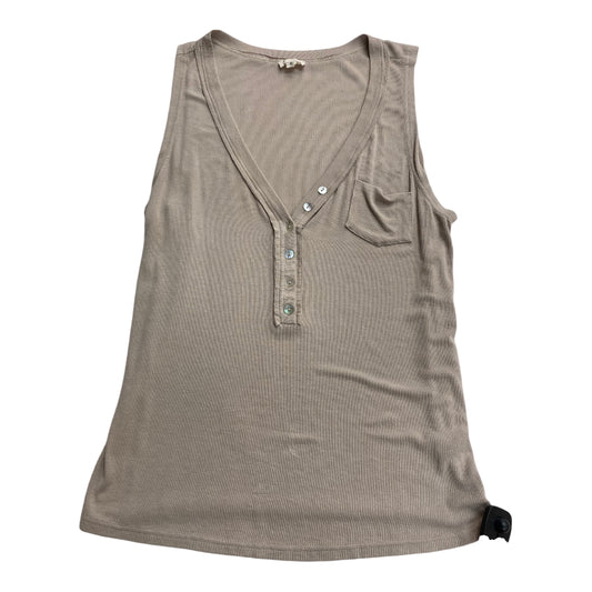 Top Sleeveless By Pol In Tan, Size: S