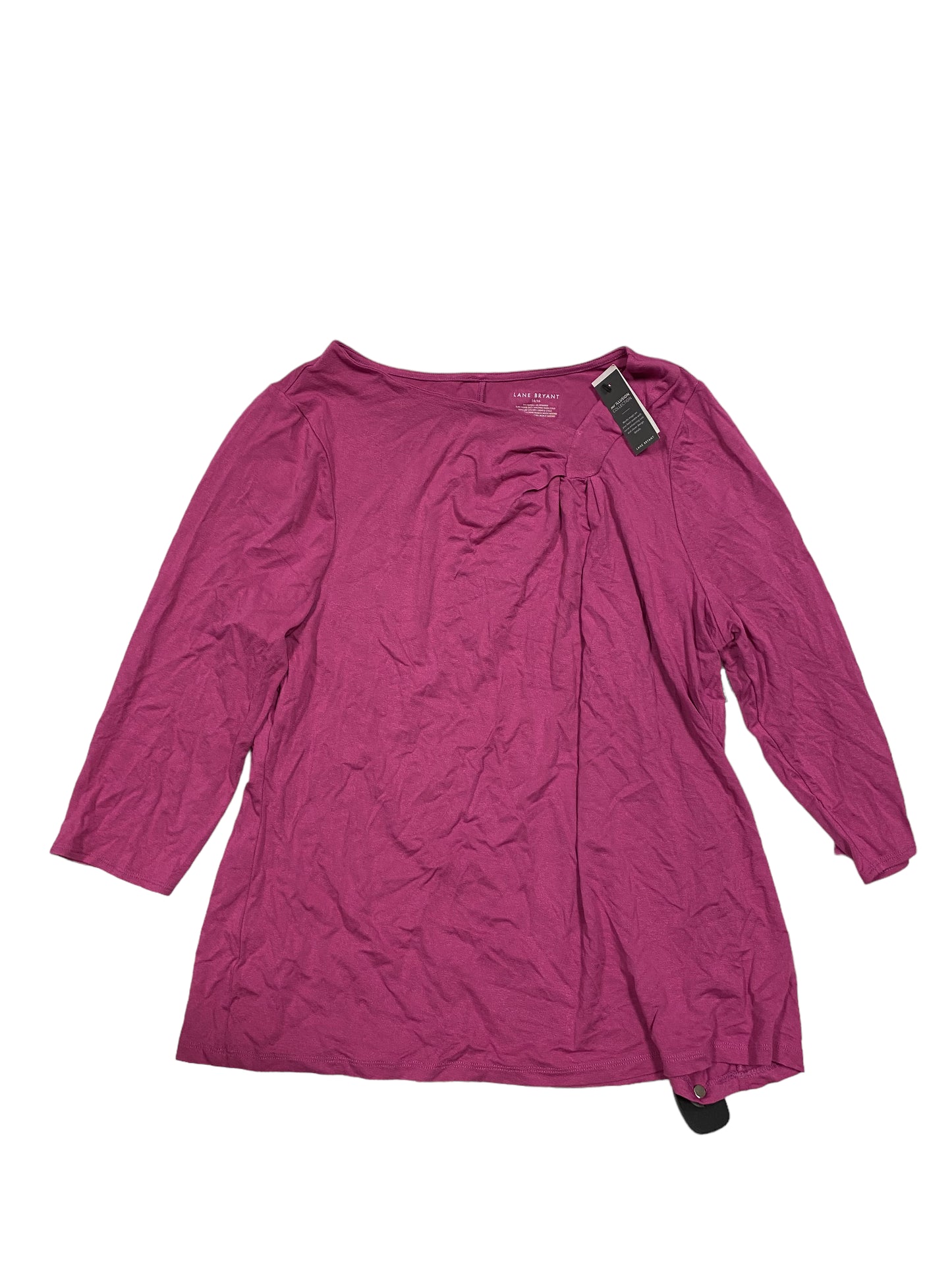 Top 3/4 Sleeve By Lane Bryant In Pink, Size: Xl