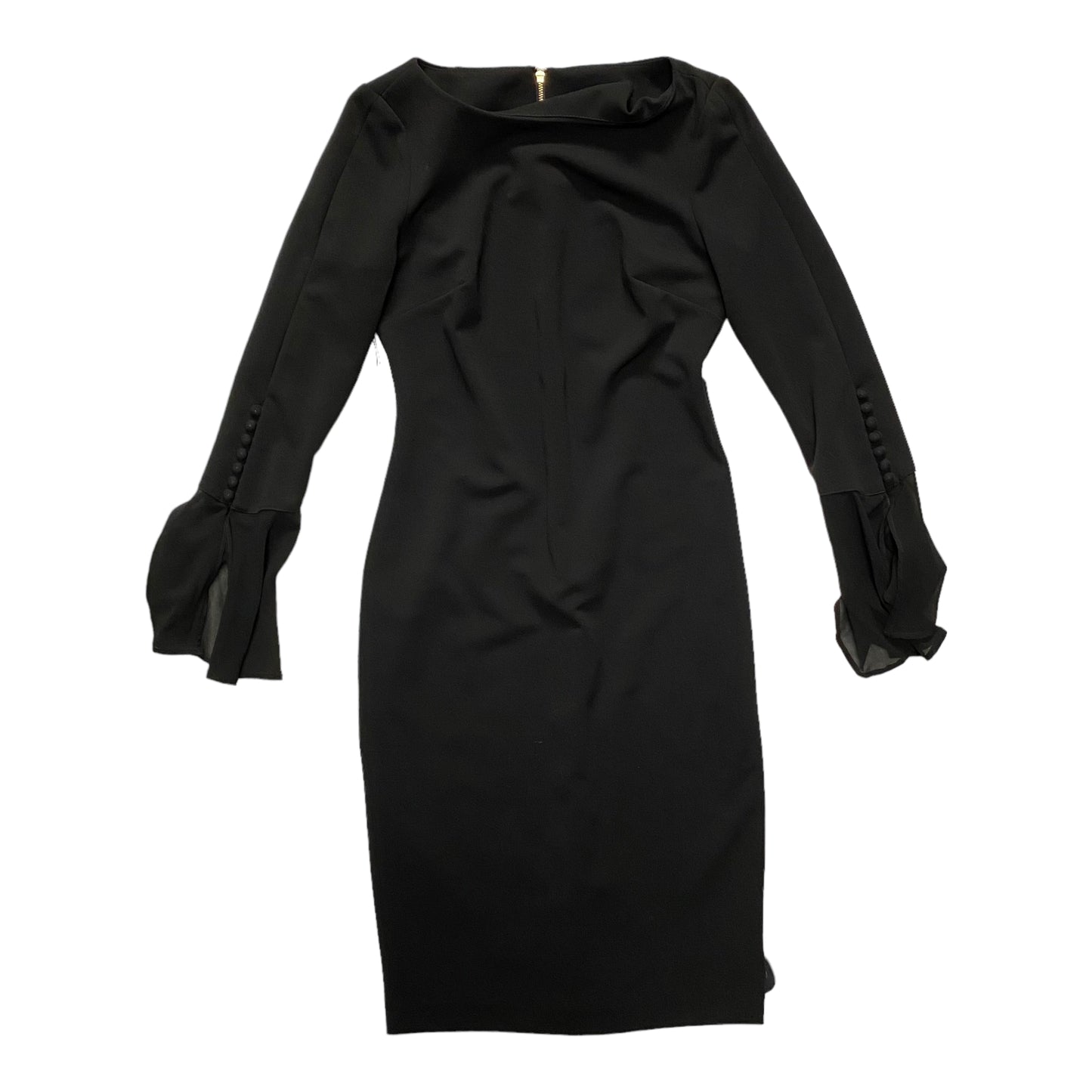 Dress Party Midi By Calvin Klein In Black, Size: 4