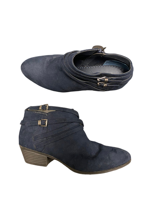 Boots Ankle Heels By Style And Company In Navy, Size: 8.5