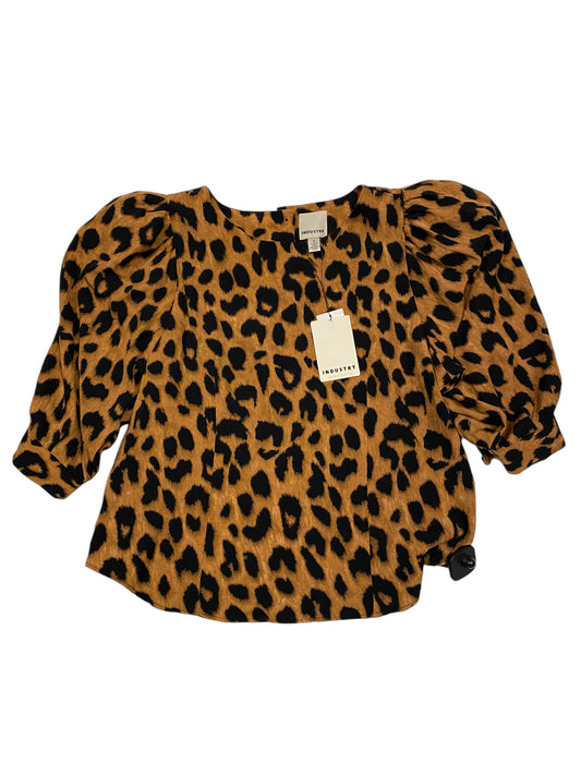 Top 3/4 Sleeve By Industry In Animal Print, Size: 14