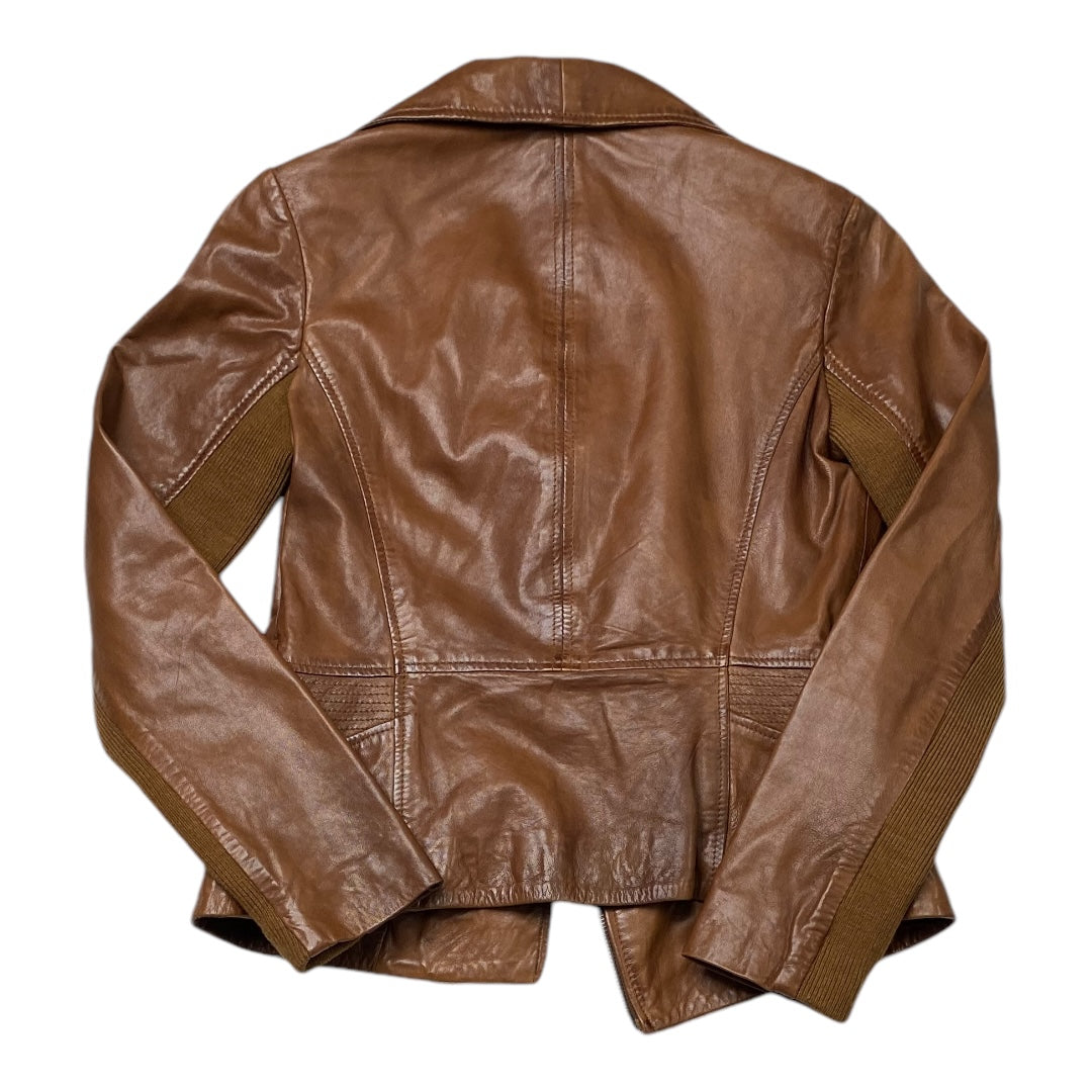 Jacket Leather By Bernardo In Brown, Size: Xsp