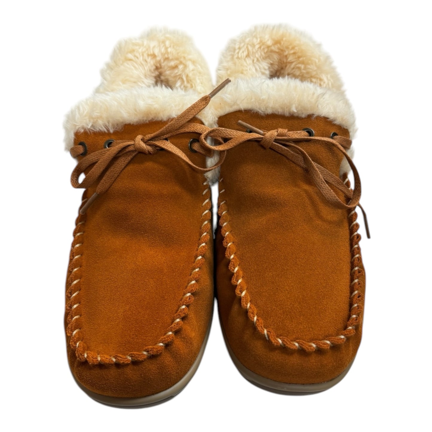 Slippers By Orthofeet In Brown & Cream