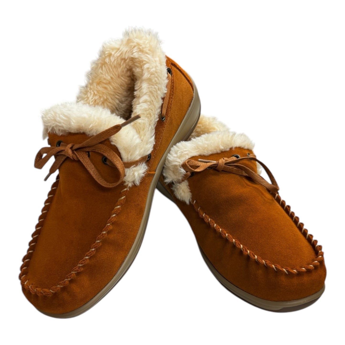 Slippers By Orthofeet In Brown & Cream