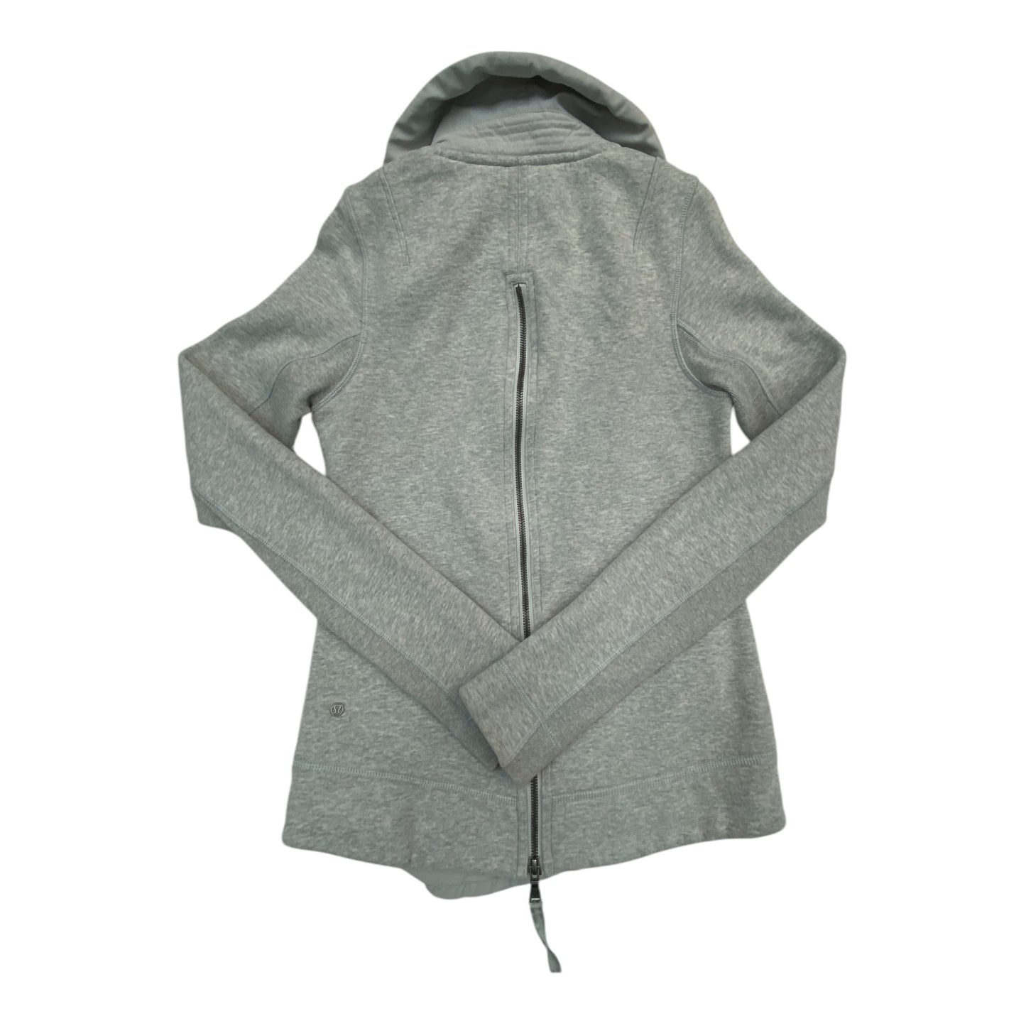 Athletic Jacket By Lululemon In Grey, Size: 4