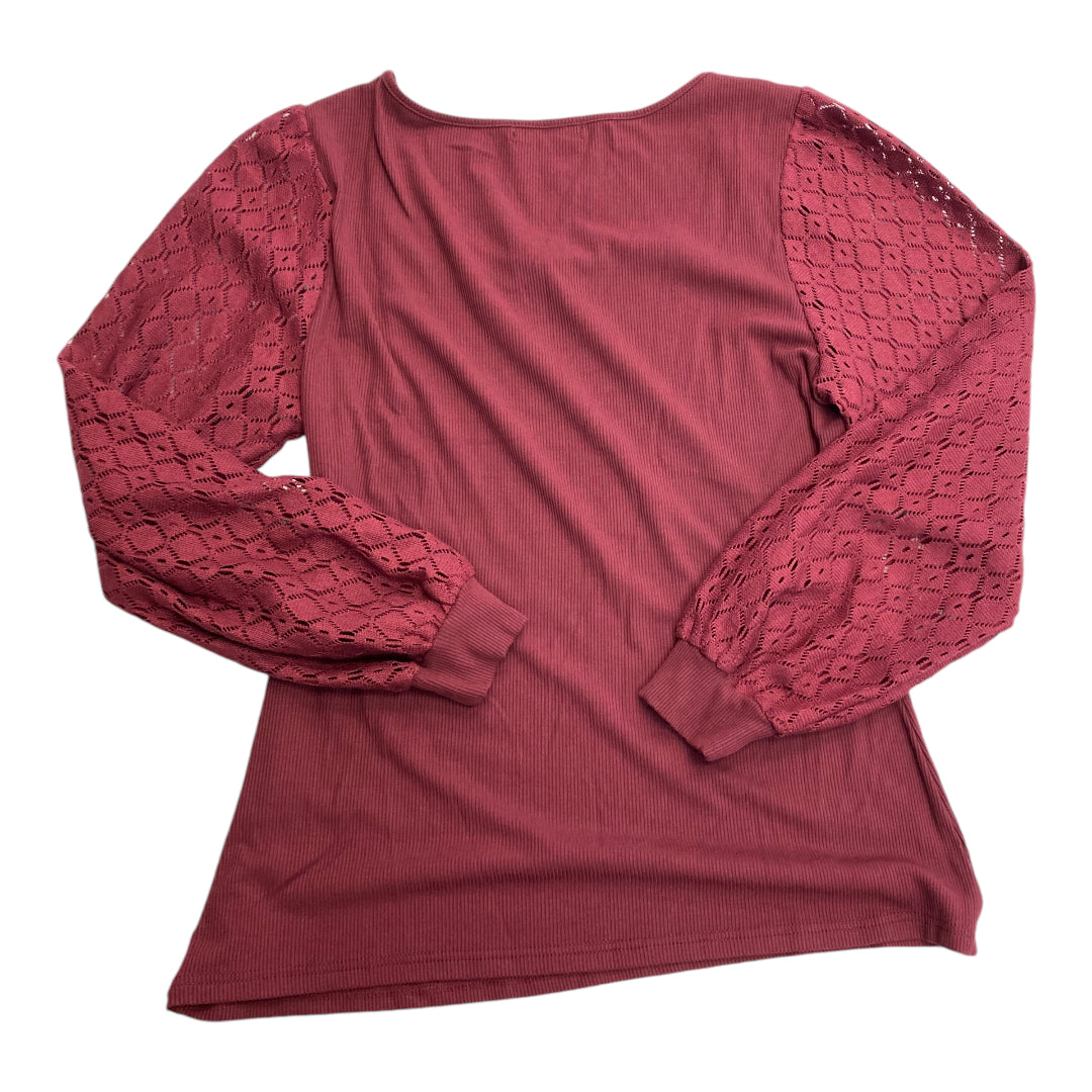 Top Long Sleeve By Cmc In Red, Size: Xl