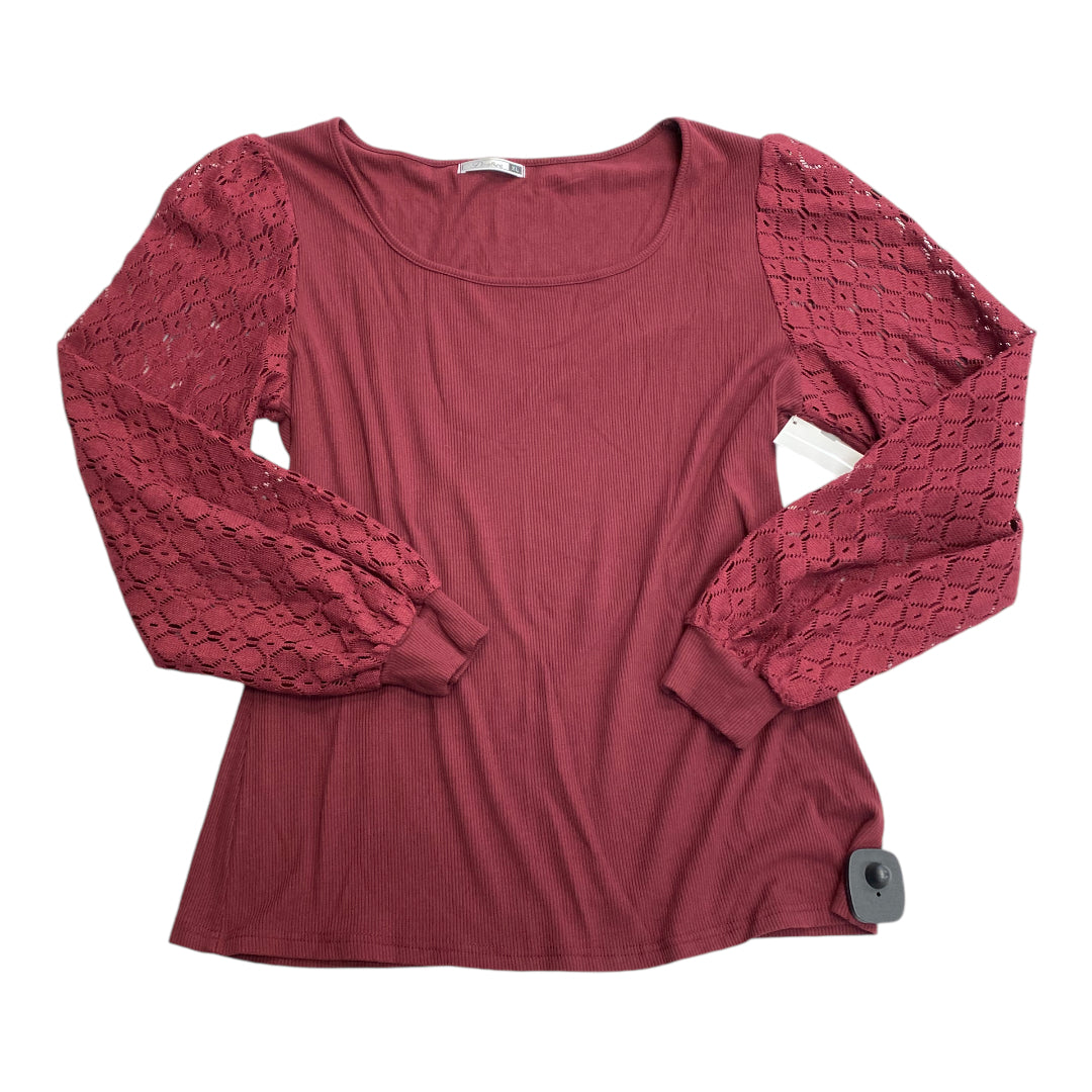 Top Long Sleeve By Cmc In Red, Size: Xl