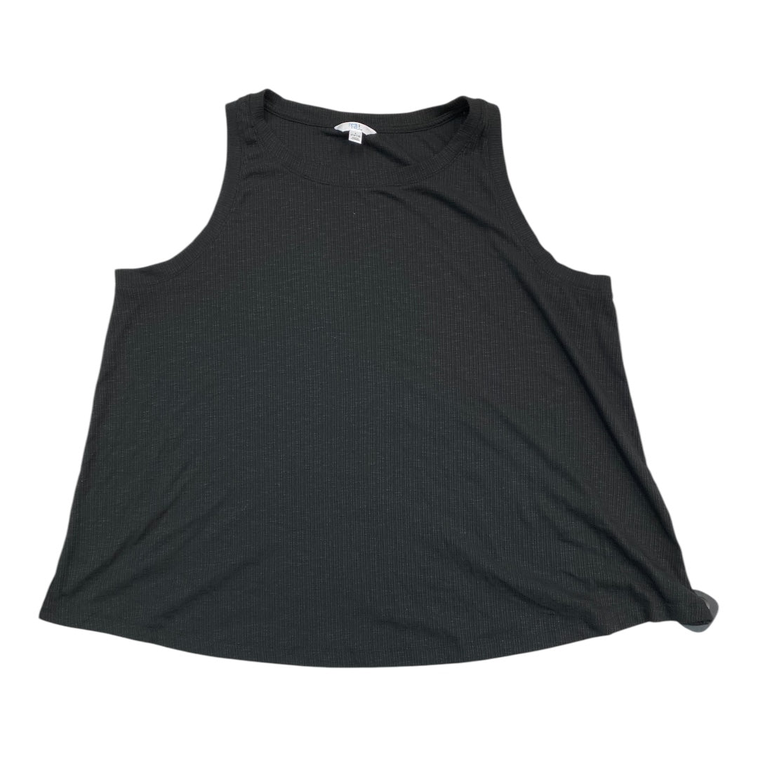 Top Sleeveless Basic By Time And Tru In Black, Size: L