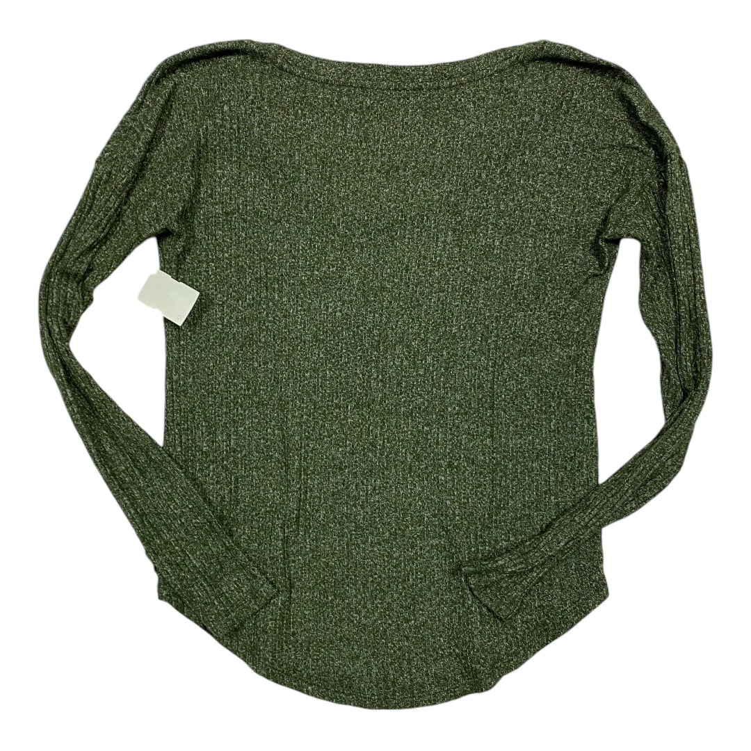 Top Long Sleeve By American Eagle In Green, Size: Xs