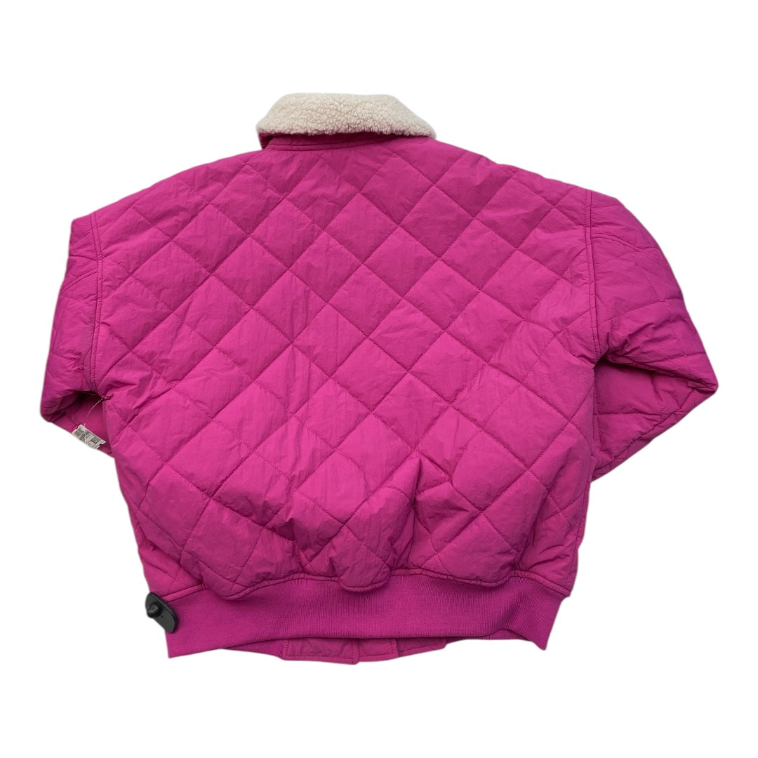 Jacket Puffer & Quilted By Thread And Supply In Pink, Size: M