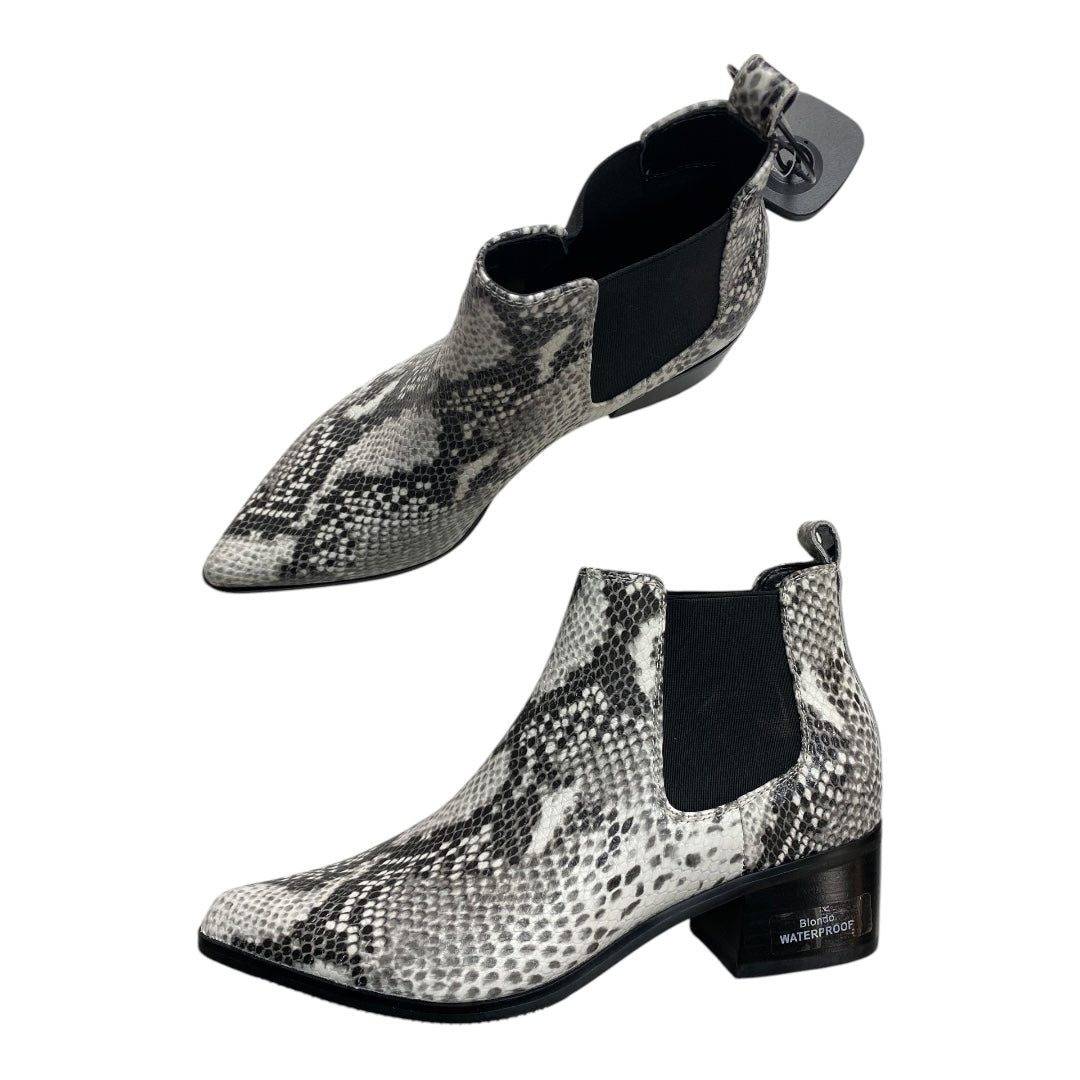 Boots Ankle Heels By Blondo In Snakeskin Print, Size: 8