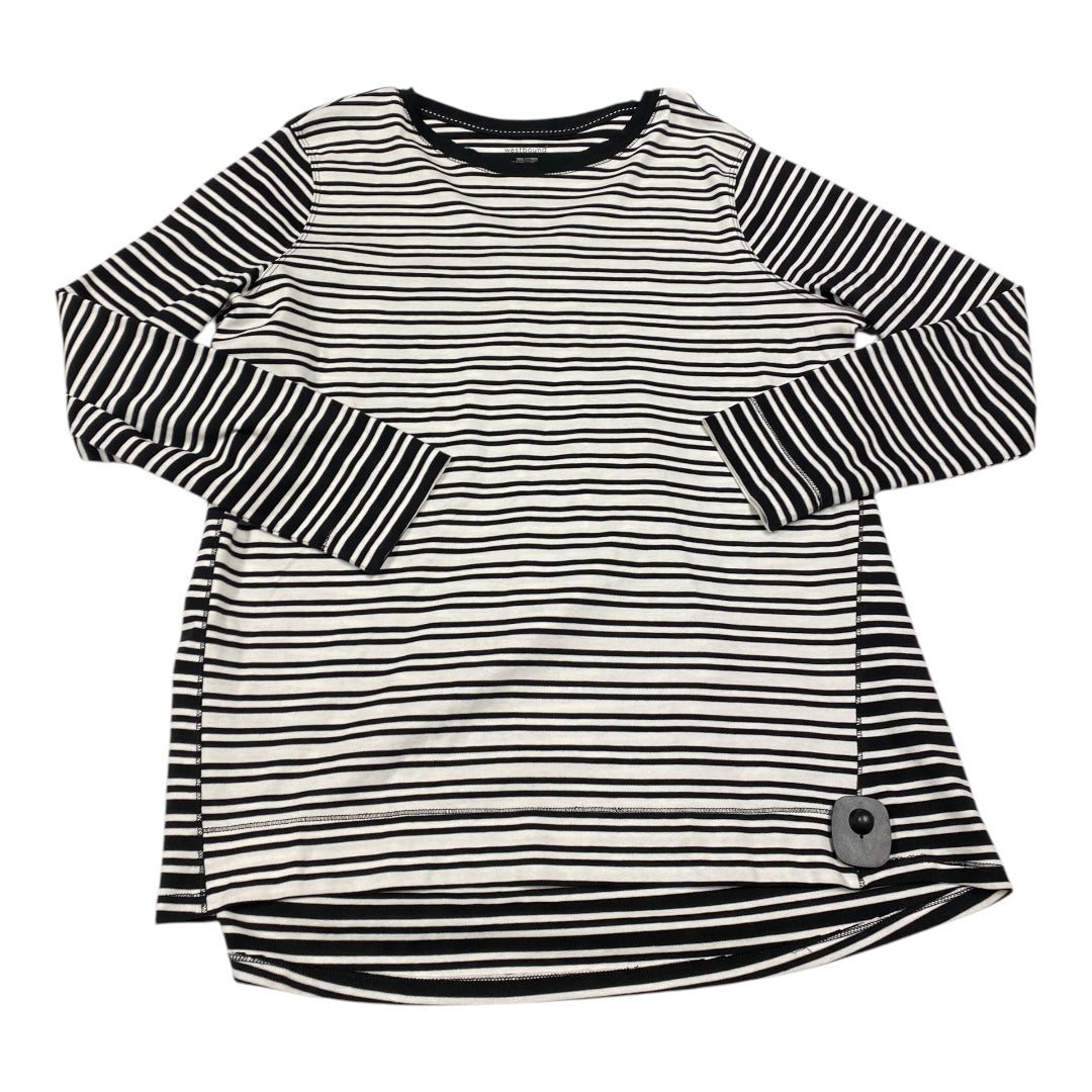 Top Long Sleeve By West Bound In Black & White, Size: Xl