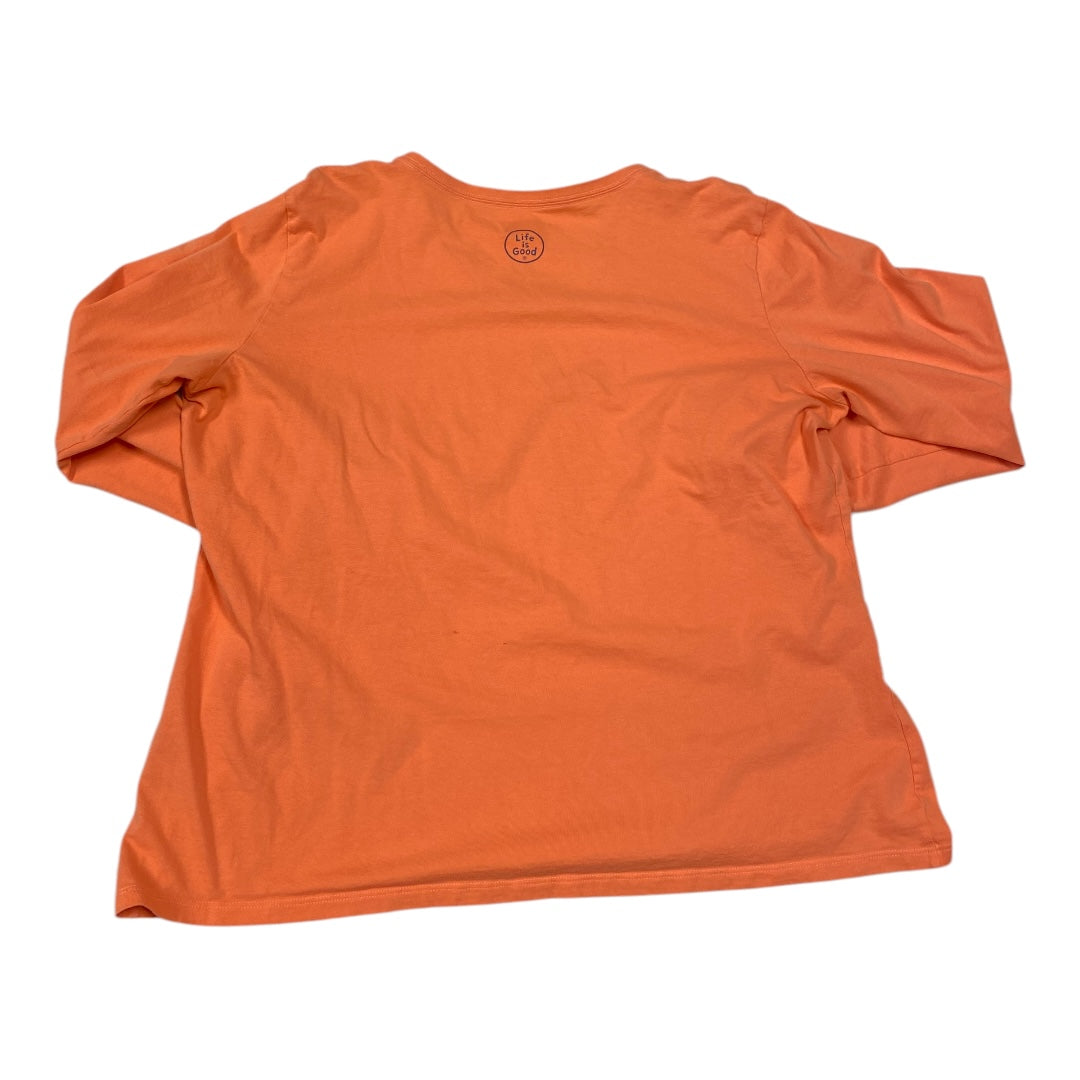 Top Long Sleeve Basic By Life Is Good In Orange, Size: Xl