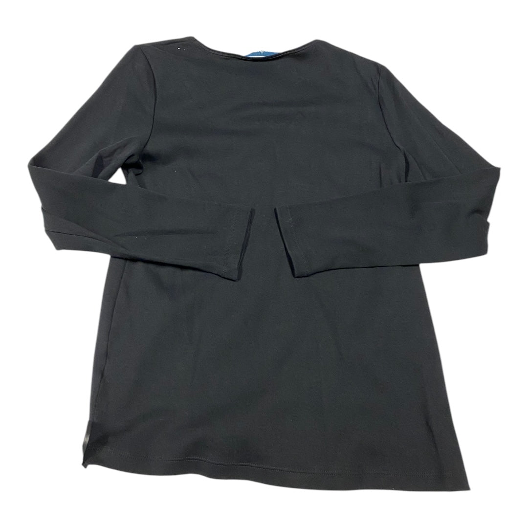 Top Long Sleeve Basic By Karen Scott In Black, Size: S