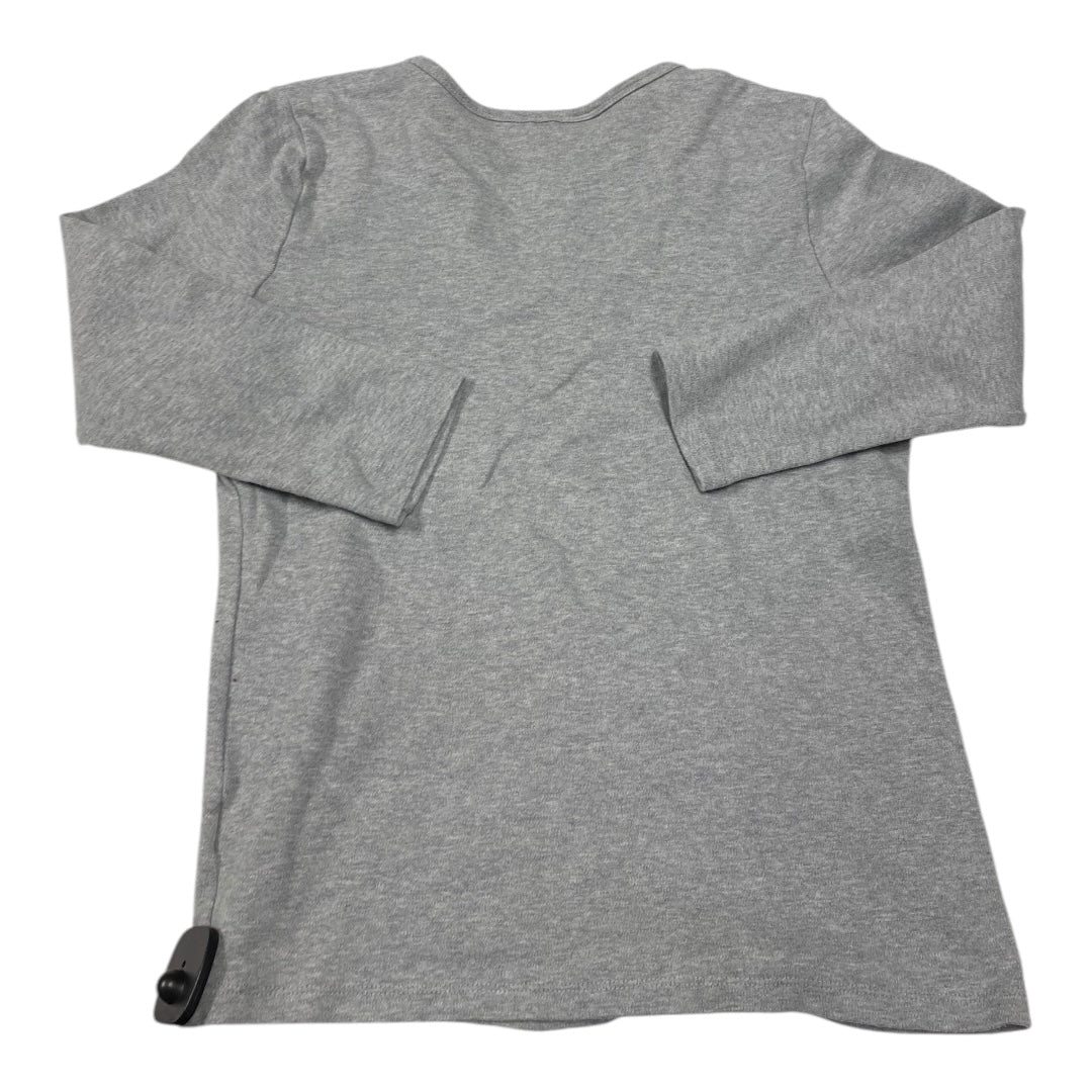 Top 3/4 Sleeve Basic By Karen Scott In Grey, Size: M