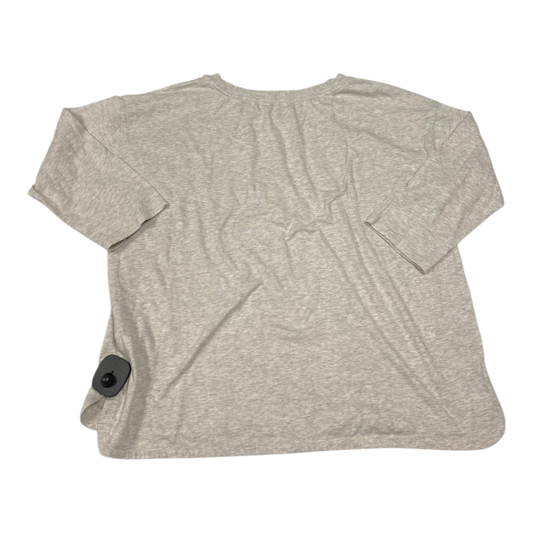 Top 3/4 Sleeve Basic By Garnet Hill In Grey, Size: M