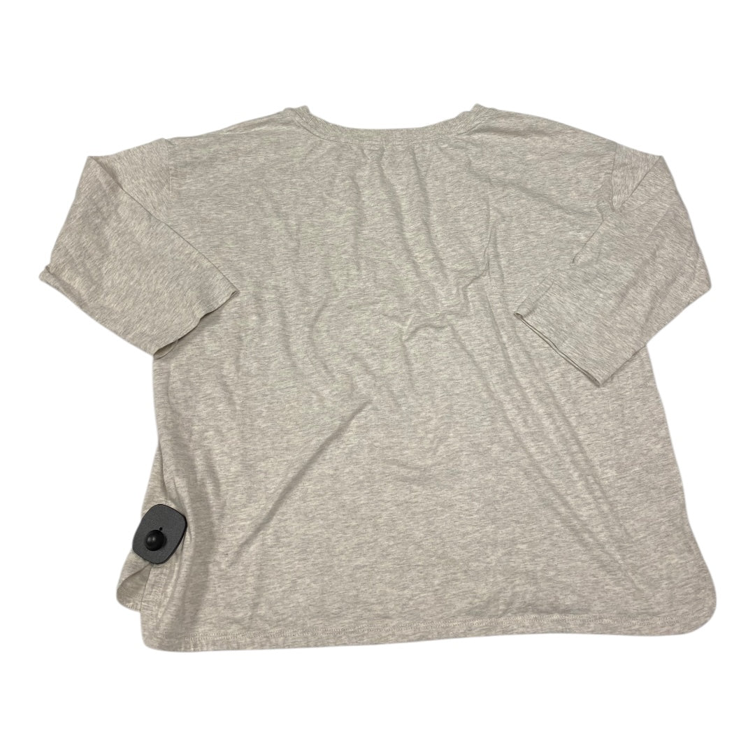 Top 3/4 Sleeve Basic By Garnet Hill In Grey, Size: M