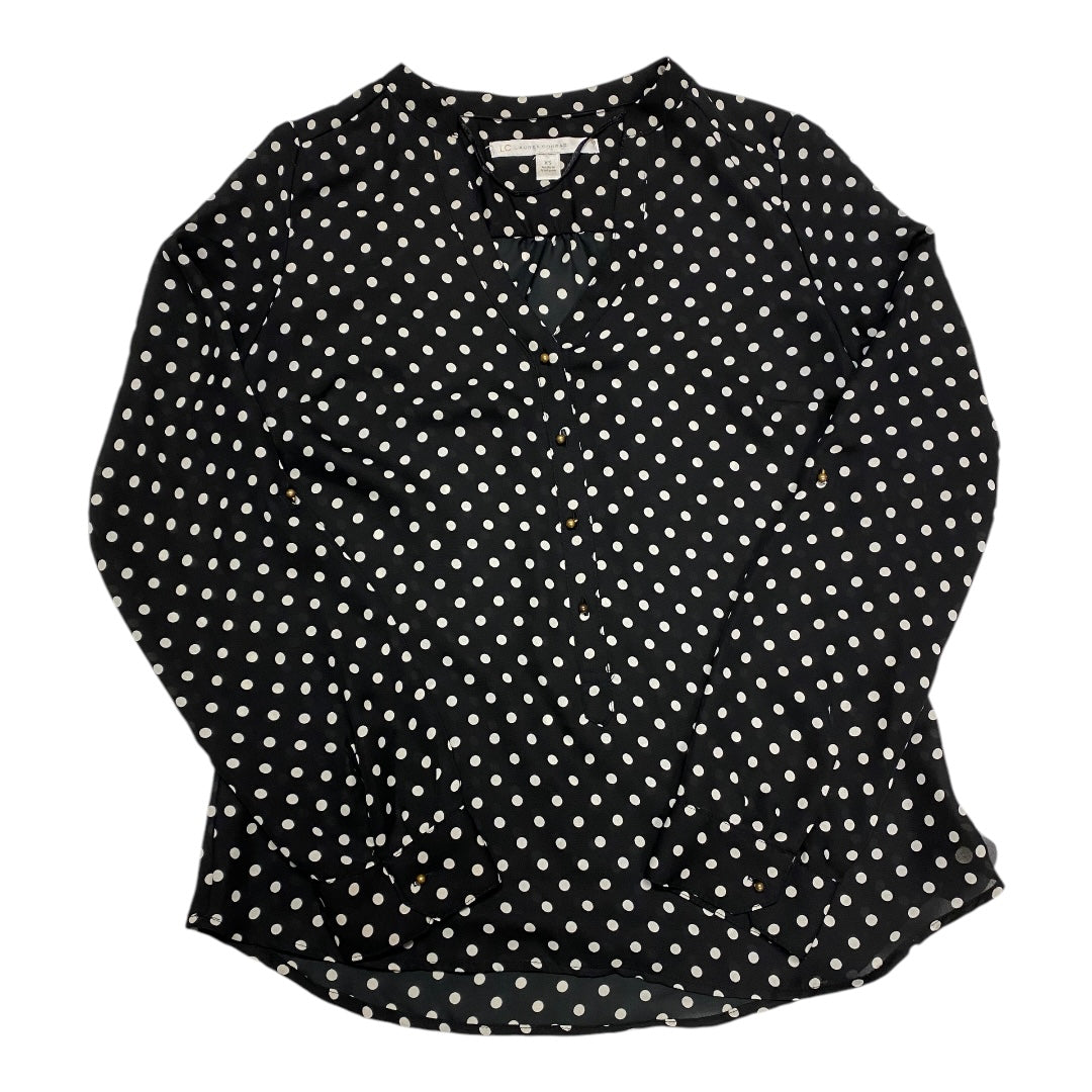 Top Long Sleeve By Lc Lauren Conrad In Black & White, Size: Xs