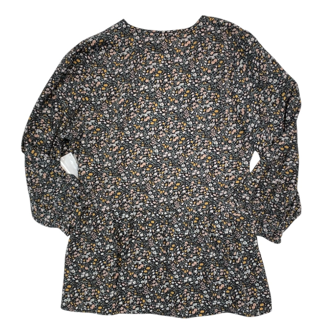 Top Long Sleeve By Wishlist In Floral Print, Size: M