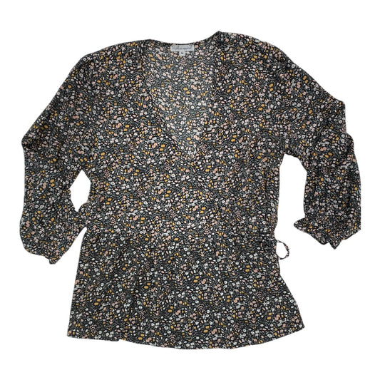 Top Long Sleeve By Wishlist In Floral Print, Size: M